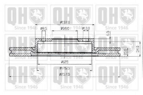 Гальмiвнi диски QUINTON HAZELL BDC3593