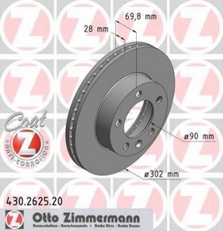 Гальмівний диск ZIMMERMANN 430.2625.20