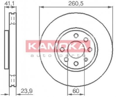 Тормозной диск KAMOKA 1032262