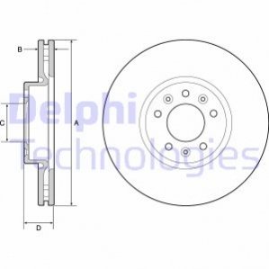 Гальмвний диск Delphi BG4805C