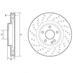 Тормозной диск Delphi BG4658C