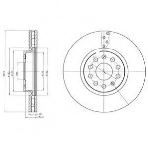 Диск гальмівний Delphi BG4330C