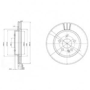 Диск гальмівний Delphi BG3397