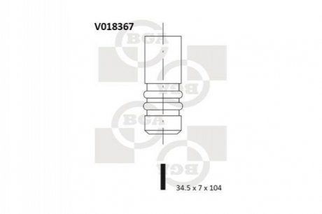 Клапан двигуна BGA V018367