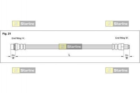 Шланг торомозной STARLINE HA DA.1240