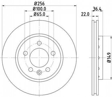 Диск гальмвний HELLA 8DD355127451