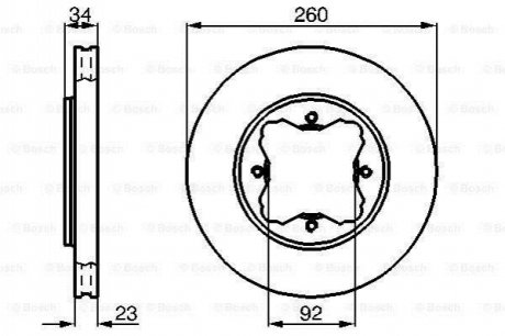 Диск гальмівний BOSCH 0986478568