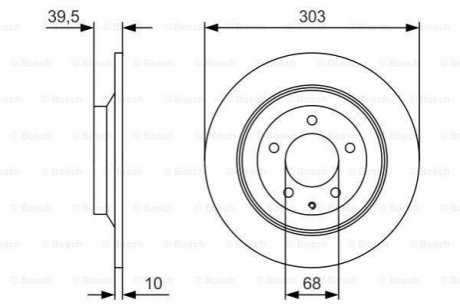 Тормозной диск BOSCH 0986479V04