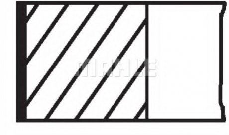 Комплект поршневых колец (1 цил.) VW Touareg 3,0TDI MAHLE / KNECHT 033RS001010N0