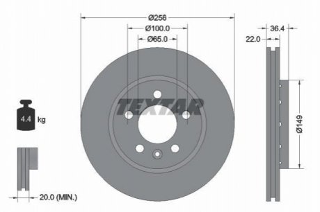 Томрозной диск TEXTAR 92098603 (фото 1)
