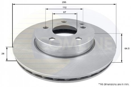 Тормозной диск COMLINE ADC1662V (фото 1)