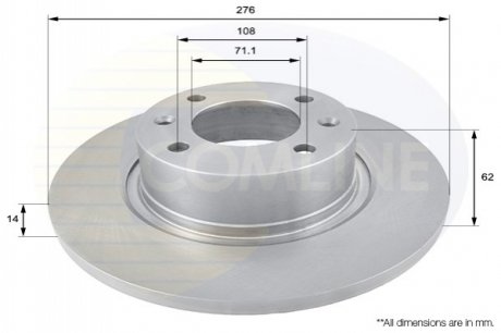 Тормозной диск COMLINE ADC1533 (фото 1)