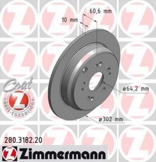 Тормозной диск ZIMMERMANN 280 3182 20
