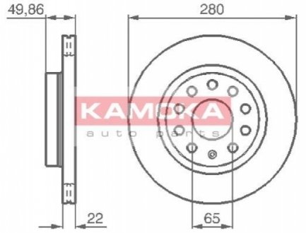 Тормозной диск KAMOKA 1032446 (фото 1)