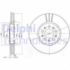 Тормозной диск Delphi BG3035C