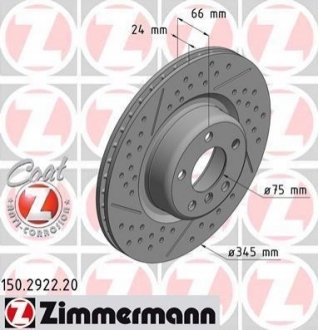 Тормозной диск ZIMMERMANN 150.2922.20