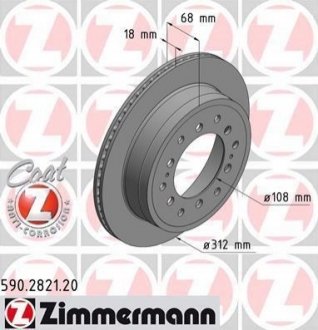 Тормозной диск ZIMMERMANN 590282120