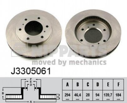 Тормозной диск NIPPARTS J3305061