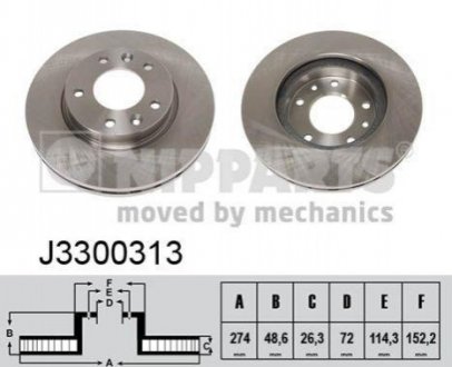 Тормозной диск NIPPARTS J3300313 (фото 1)