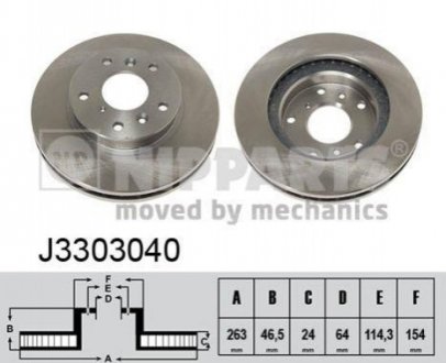 Тормозной диск NIPPARTS J3303040