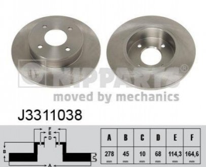 Тормозной диск NIPPARTS J3311038