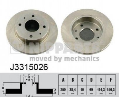 Тормозной диск NIPPARTS J3315026