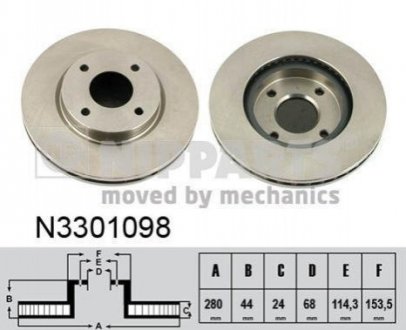 Тормозной диск NIPPARTS N3301098