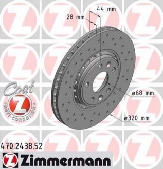 Тормозной диск ZIMMERMANN 470.2438.52