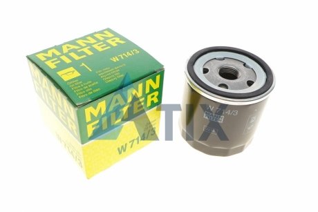 Фільтр масляний -FILTER W 714/3 MANN W714/3