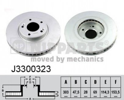 Тормозной диск NIPPARTS J3300323