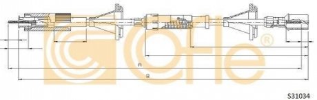 Трос спидометра VW Passat B3. B4 87-97 357957803 357957803A COFLE S31034