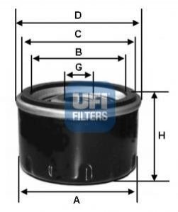 Фильтр масляный Volvo UFI 23.257.00