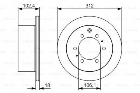 Диск тормозной BOSCH 0986479R57 (фото 1)