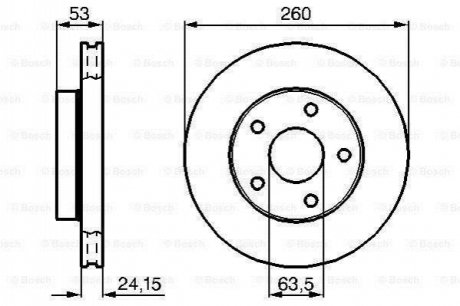 Тормозной диск BOSCH 0986478195 (фото 1)