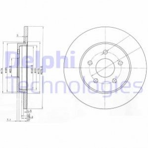 Тормозний диск Delphi BG3663C