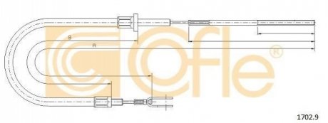 Трос управление сцеплением COFLE 1702.9