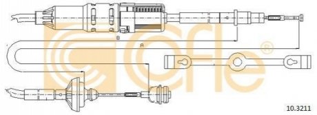 Трос сцепления с авторегулировкой VW T4 (все) 90- 701721335. 701721335B. 7D1721335 COFLE 10.3211