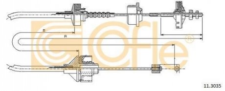 Трос зчеплення COFLE 11.3035 (фото 1)