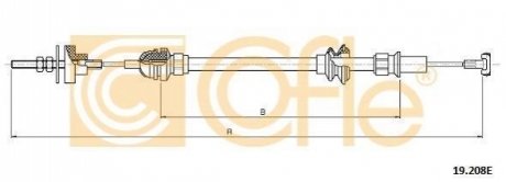 Трос управление сцеплением COFLE 19.208E