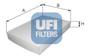 Воздушный фильтр салона (без рамки) UFI 53.006.00