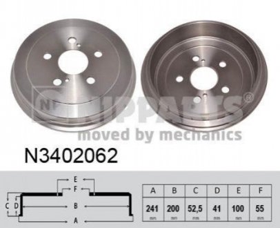 Brake drums NIPPARTS N3402062 (фото 1)