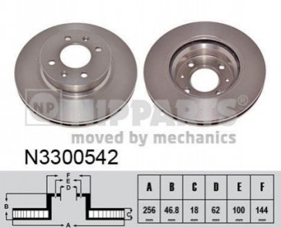 BRAKE DISCS NIPPARTS N3300542 (фото 1)