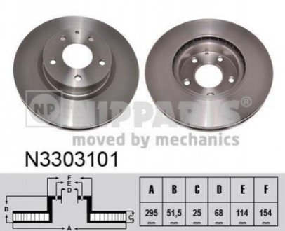 BRAKE DISCS NIPPARTS N3303101