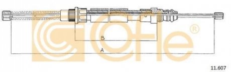 Трос ручника COFLE 11.607