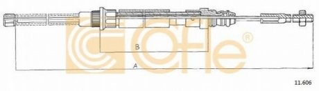 Трос ручника COFLE 11.606