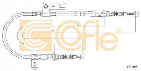 Трос ручного гальма COFLE 17.0595