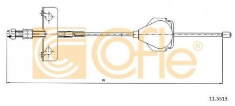 Трос ручного гальма перед. (L=306mm) Ford Mondeo 2.0/2.5TDCi 00-07 COFLE 11.5513