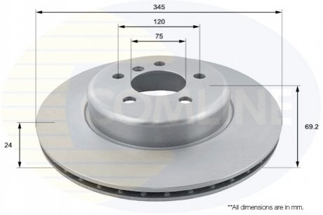 BRAKE DISC COMLINE ADC1788V (фото 1)