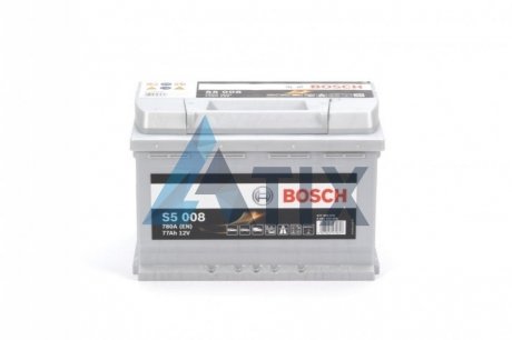 Батарея аккумуляторная "S5 Silver Plus", 12в 77а/ч BOSCH 0 092 S50 080 (фото 1)