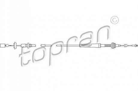 Трос газу TOPRAN / HANS PRIES 103081